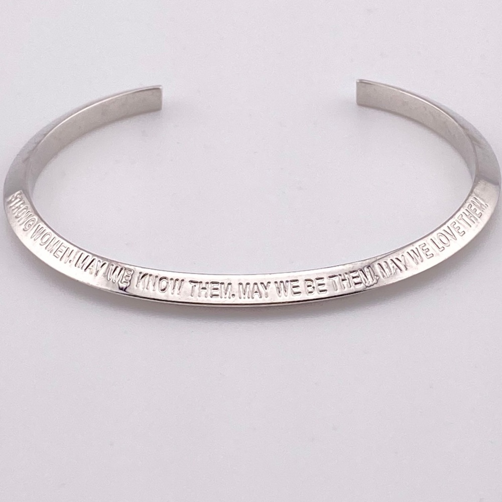 5/$20 Stella Valle Strong Women May We Know Them Silver Bracelet - Picture 8 of 12